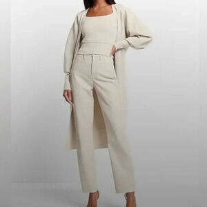 Express Super High Waisted Faux Leather Modern Straight Pants